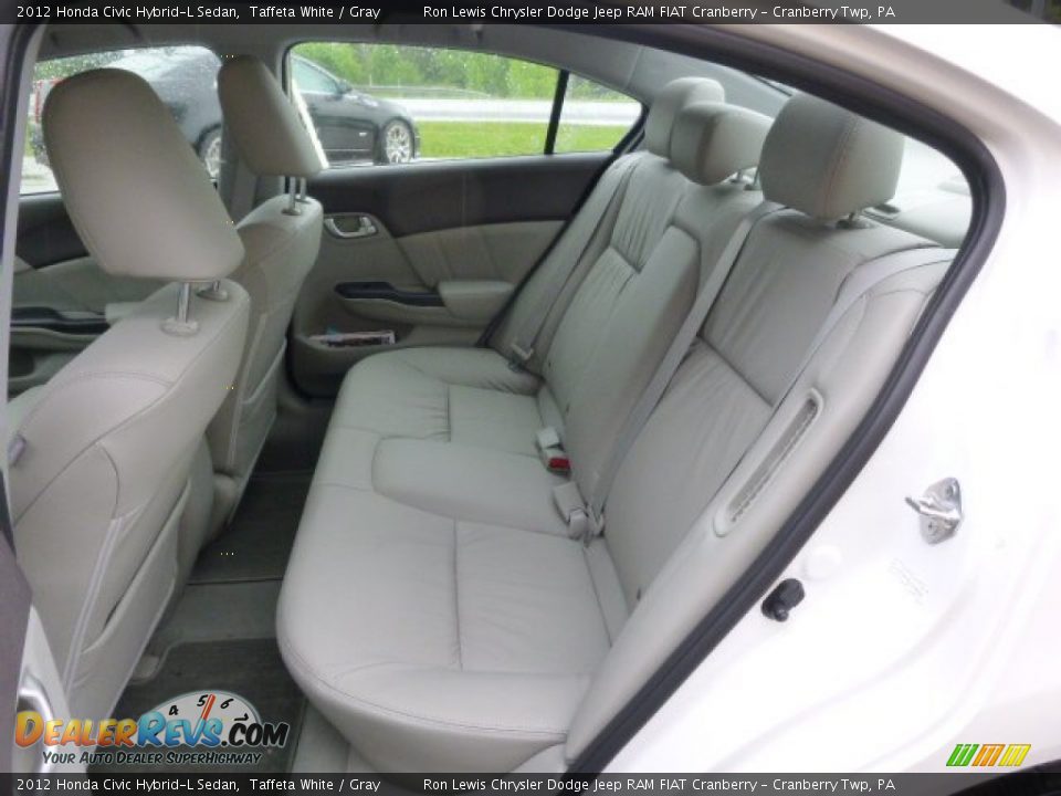 2012 Honda Civic Hybrid-L Sedan Taffeta White / Gray Photo #12