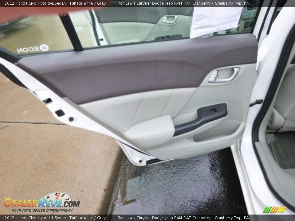 2012 Honda Civic Hybrid-L Sedan Taffeta White / Gray Photo #13