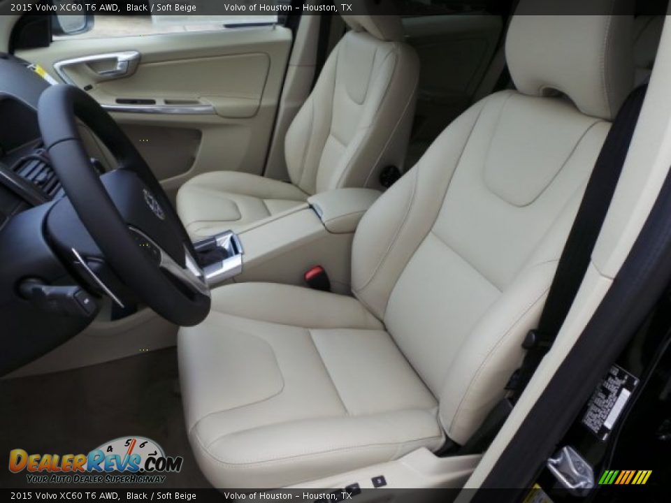 2015 Volvo XC60 T6 AWD Black / Soft Beige Photo #10