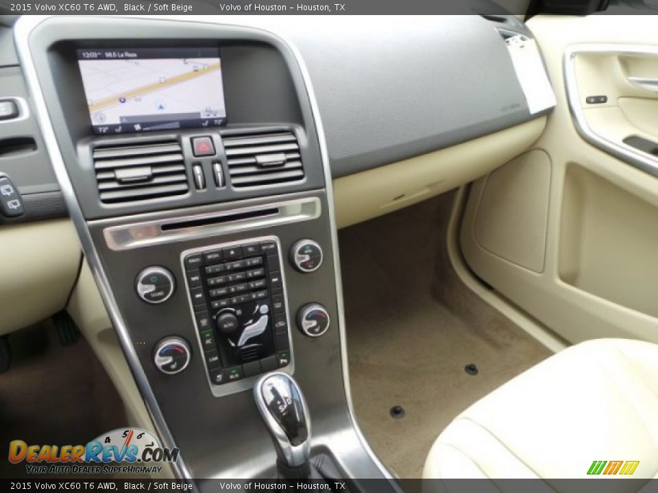2015 Volvo XC60 T6 AWD Black / Soft Beige Photo #12