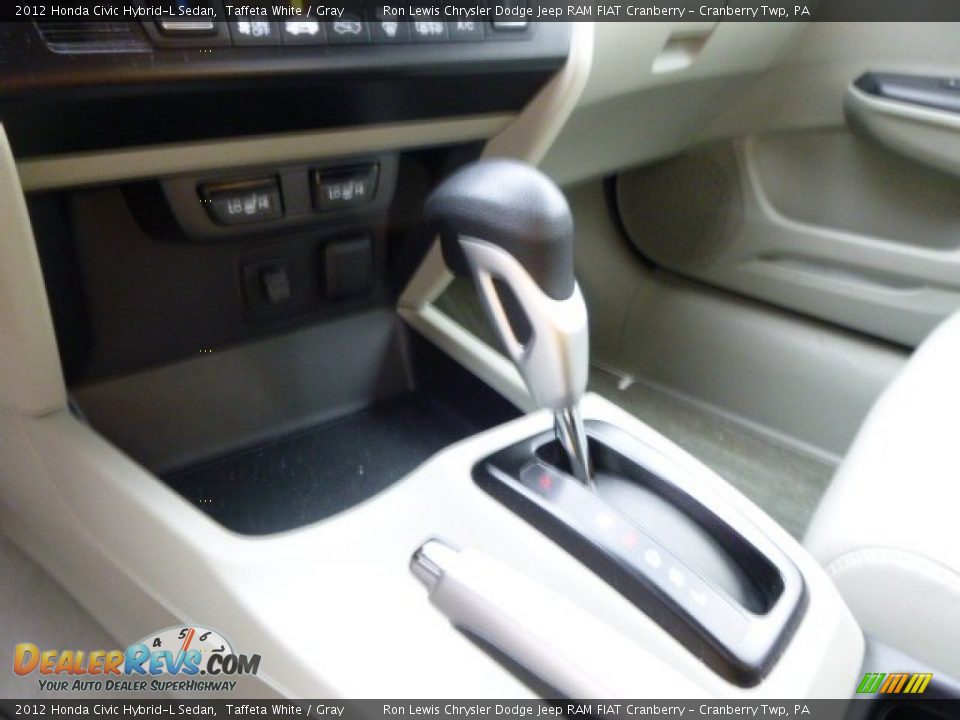 2012 Honda Civic Hybrid-L Sedan Taffeta White / Gray Photo #16