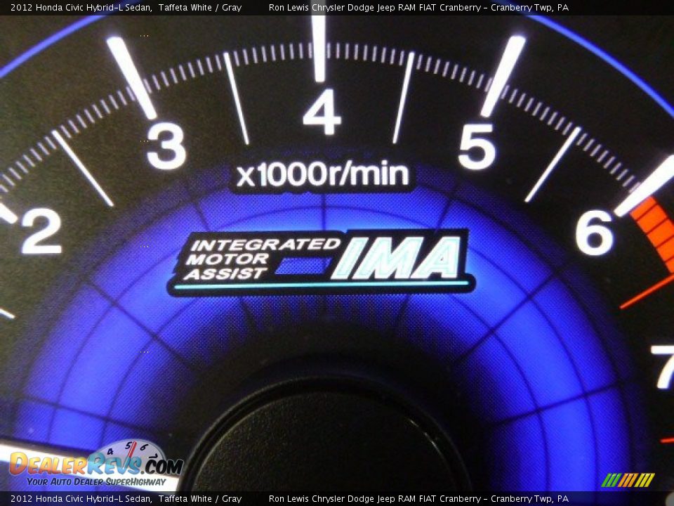 2012 Honda Civic Hybrid-L Sedan Taffeta White / Gray Photo #18