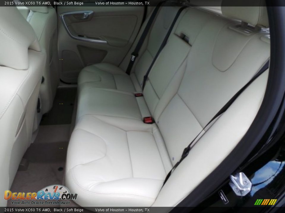 2015 Volvo XC60 T6 AWD Black / Soft Beige Photo #22