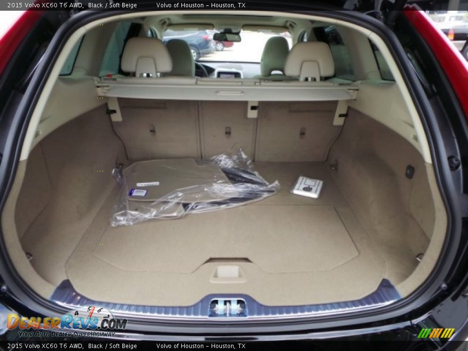 2015 Volvo XC60 T6 AWD Black / Soft Beige Photo #25
