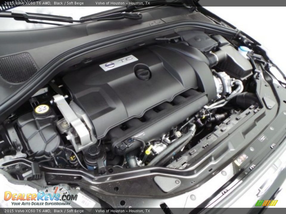 2015 Volvo XC60 T6 AWD Black / Soft Beige Photo #27