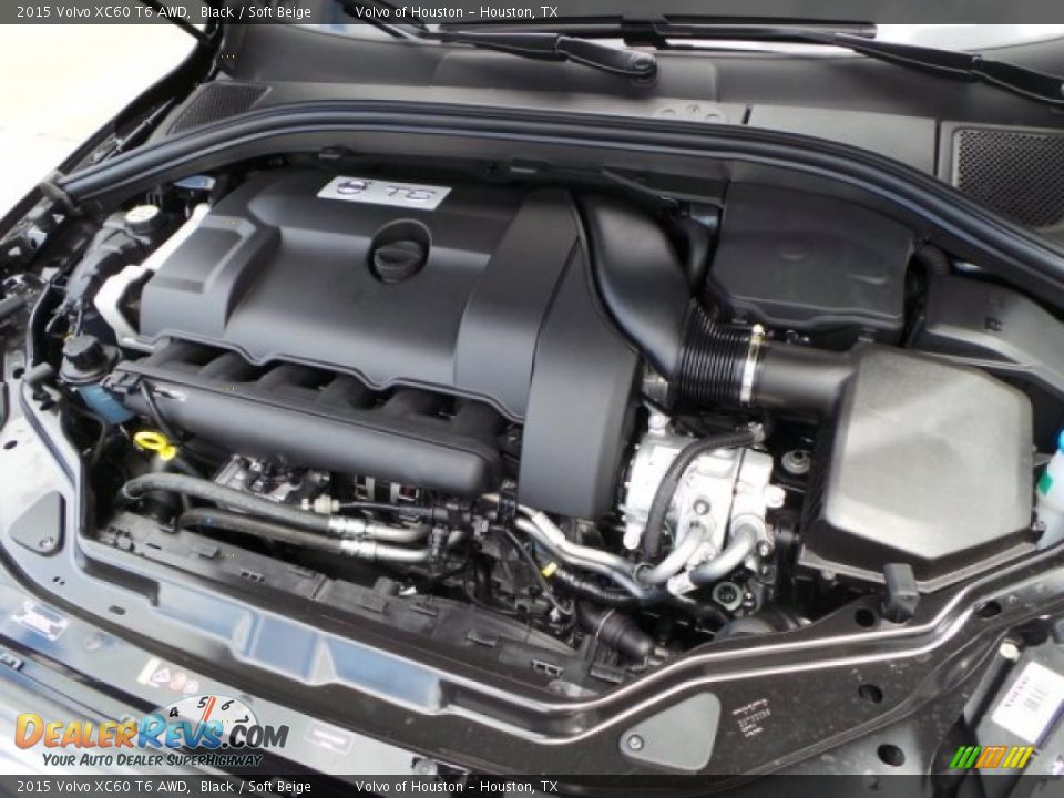 2015 Volvo XC60 T6 AWD Black / Soft Beige Photo #28