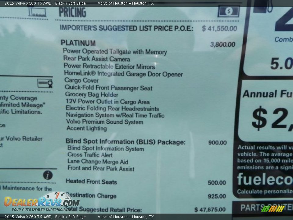 2015 Volvo XC60 T6 AWD Black / Soft Beige Photo #30