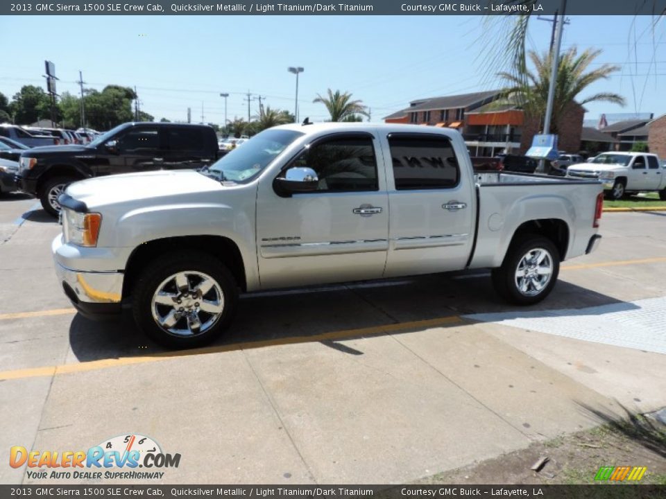 2013 GMC Sierra 1500 SLE Crew Cab Quicksilver Metallic / Light Titanium/Dark Titanium Photo #4