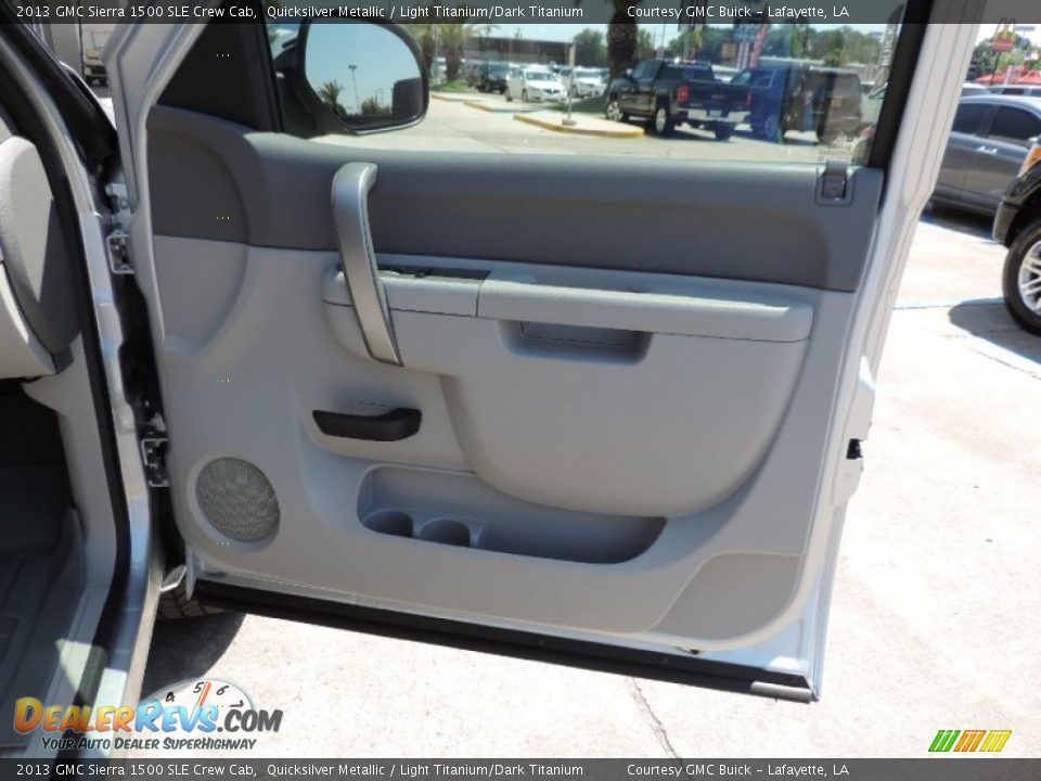 2013 GMC Sierra 1500 SLE Crew Cab Quicksilver Metallic / Light Titanium/Dark Titanium Photo #6