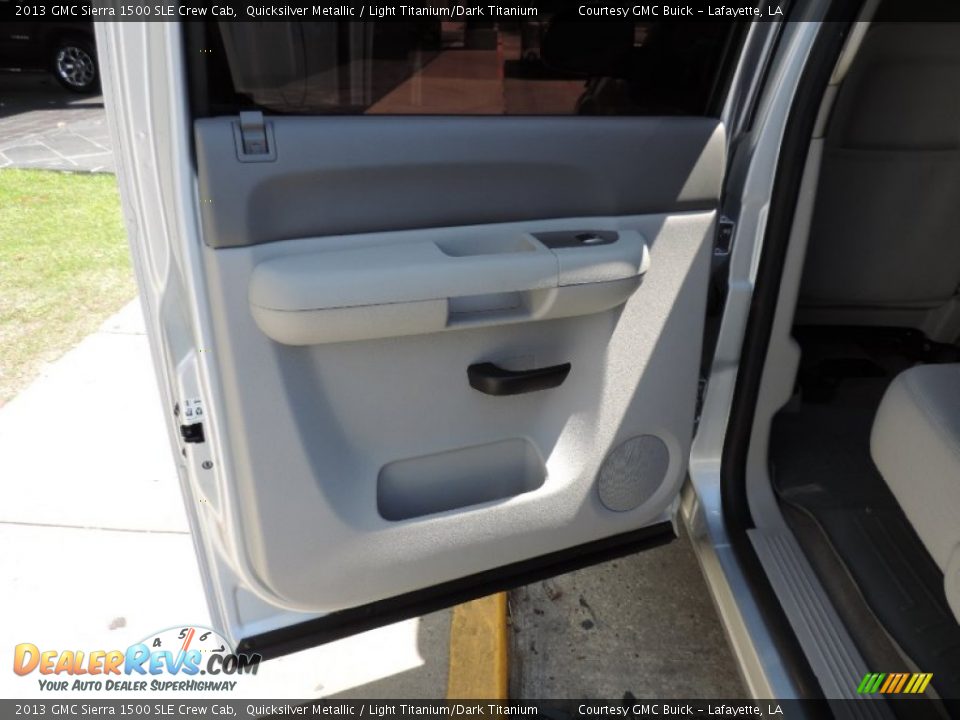 2013 GMC Sierra 1500 SLE Crew Cab Quicksilver Metallic / Light Titanium/Dark Titanium Photo #10