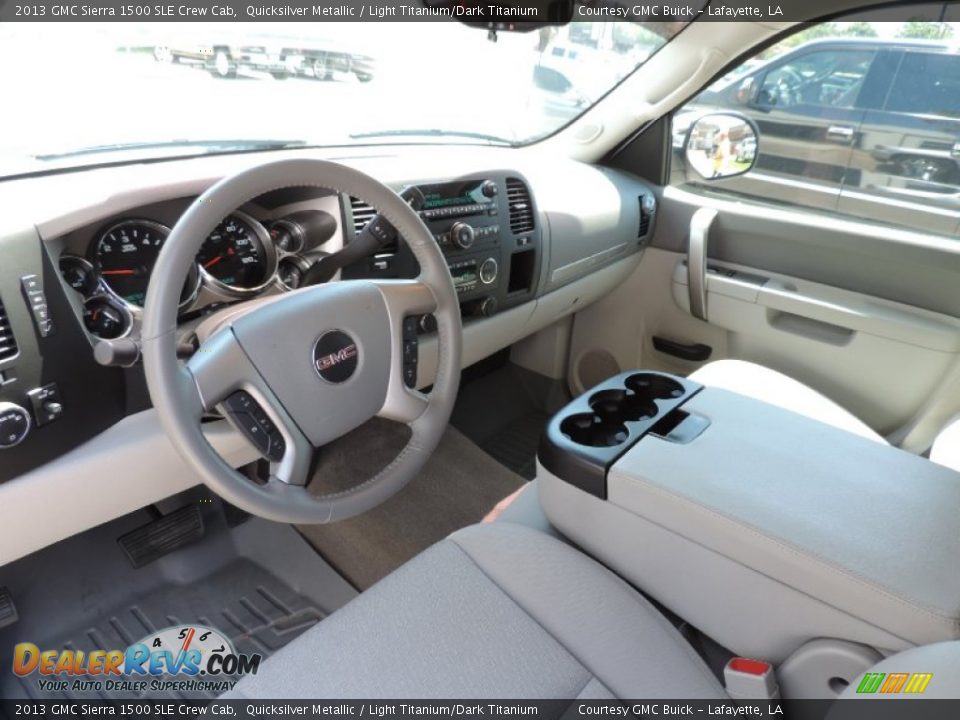 2013 GMC Sierra 1500 SLE Crew Cab Quicksilver Metallic / Light Titanium/Dark Titanium Photo #11