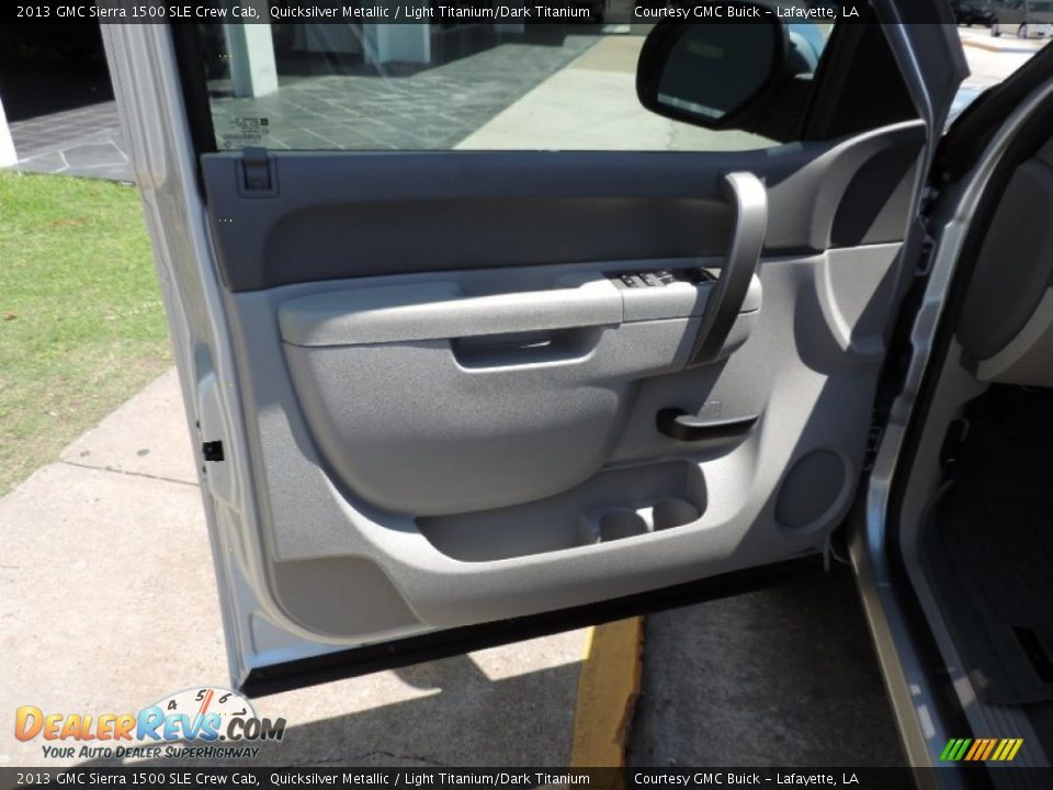 2013 GMC Sierra 1500 SLE Crew Cab Quicksilver Metallic / Light Titanium/Dark Titanium Photo #12