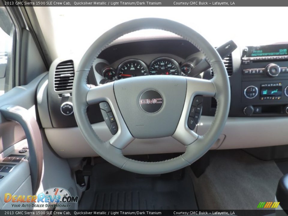 2013 GMC Sierra 1500 SLE Crew Cab Quicksilver Metallic / Light Titanium/Dark Titanium Photo #13