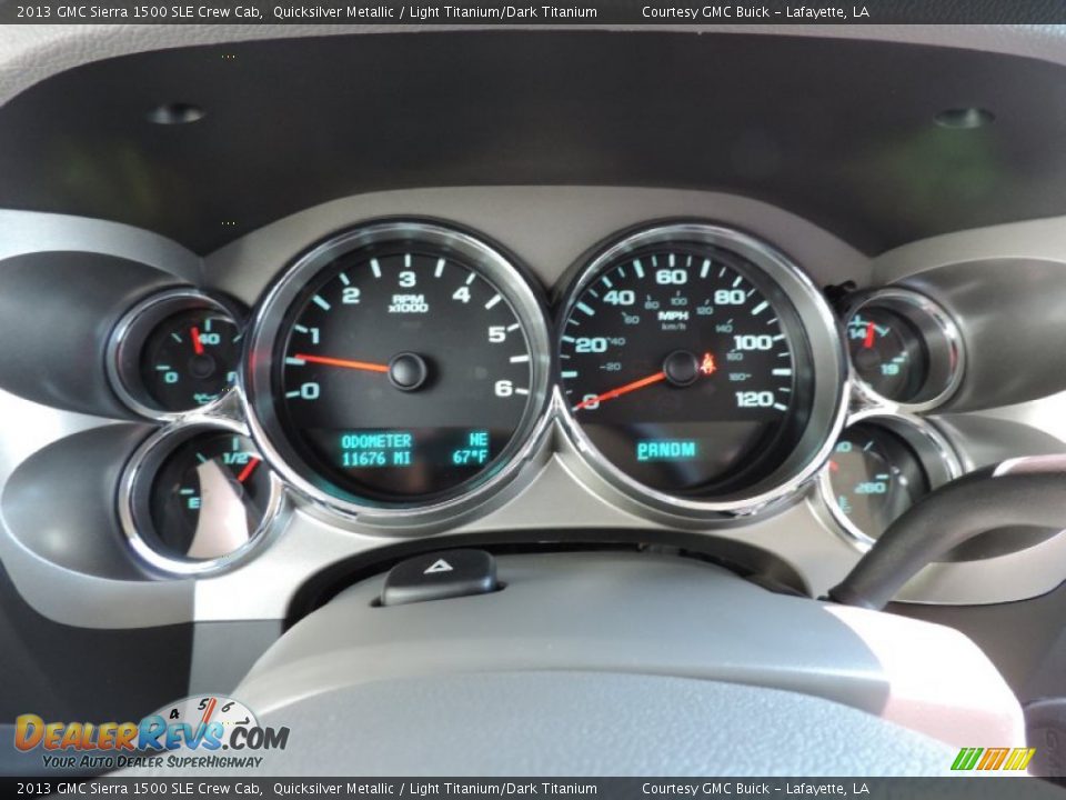 2013 GMC Sierra 1500 SLE Crew Cab Quicksilver Metallic / Light Titanium/Dark Titanium Photo #14