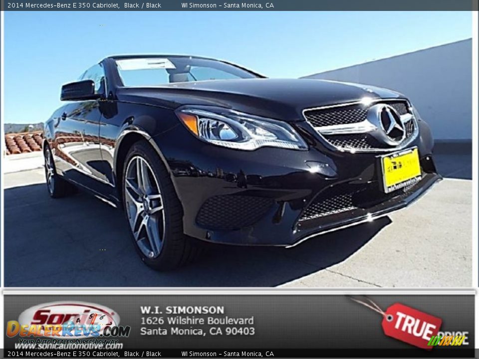 2014 Mercedes-Benz E 350 Cabriolet Black / Black Photo #1