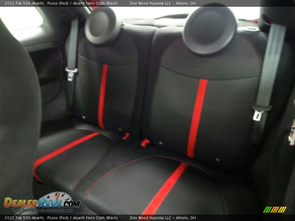 2012 Fiat 500 Abarth Rosso (Red) / Abarth Nero Cloth (Black) Photo #12