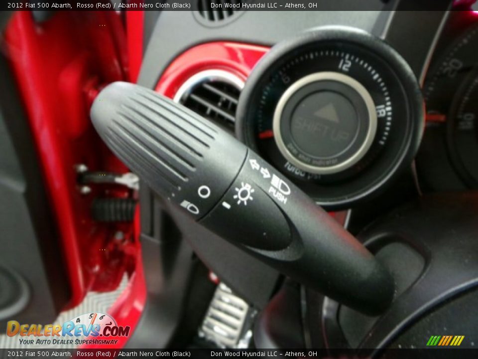2012 Fiat 500 Abarth Rosso (Red) / Abarth Nero Cloth (Black) Photo #21
