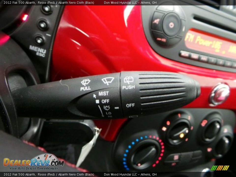 2012 Fiat 500 Abarth Rosso (Red) / Abarth Nero Cloth (Black) Photo #22