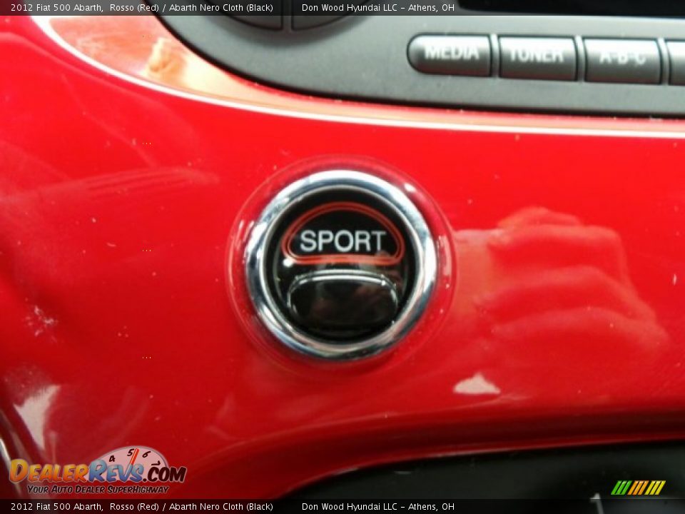 2012 Fiat 500 Abarth Rosso (Red) / Abarth Nero Cloth (Black) Photo #26