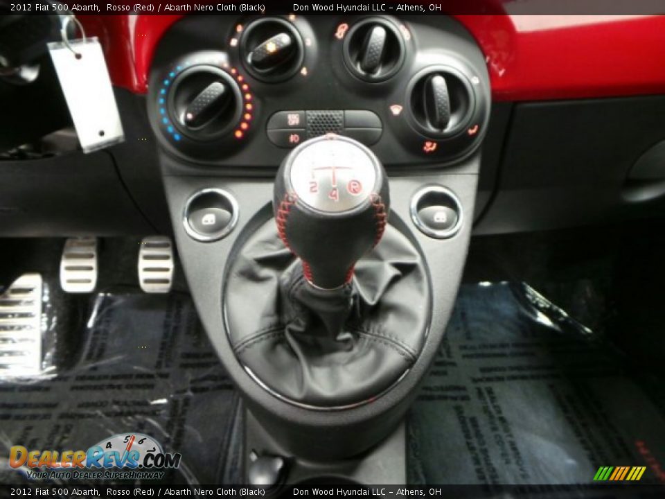 2012 Fiat 500 Abarth Rosso (Red) / Abarth Nero Cloth (Black) Photo #27