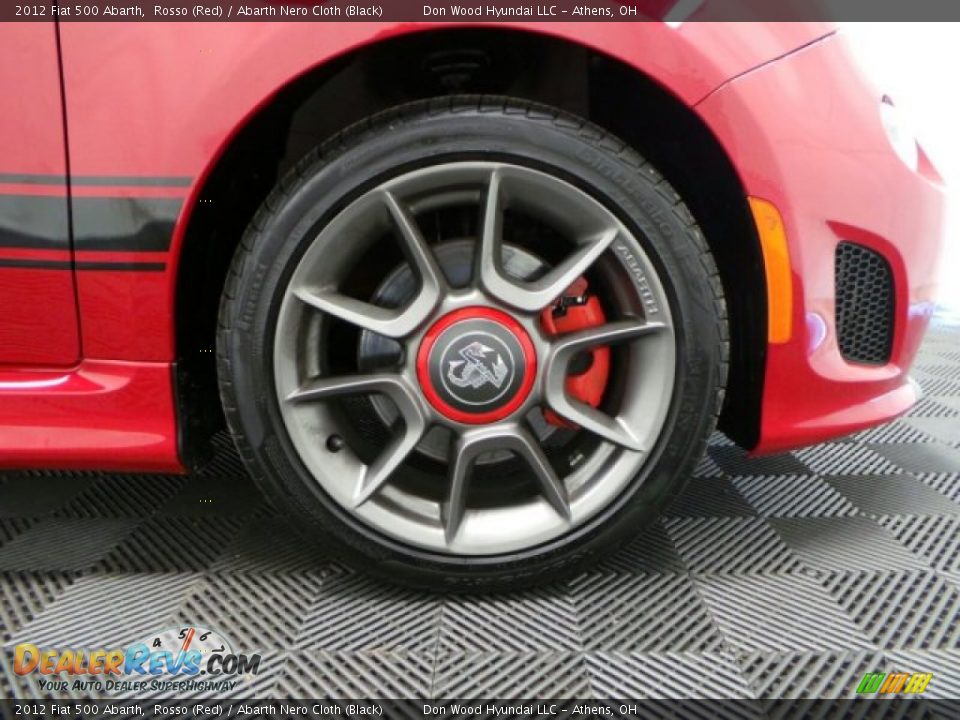 2012 Fiat 500 Abarth Rosso (Red) / Abarth Nero Cloth (Black) Photo #30