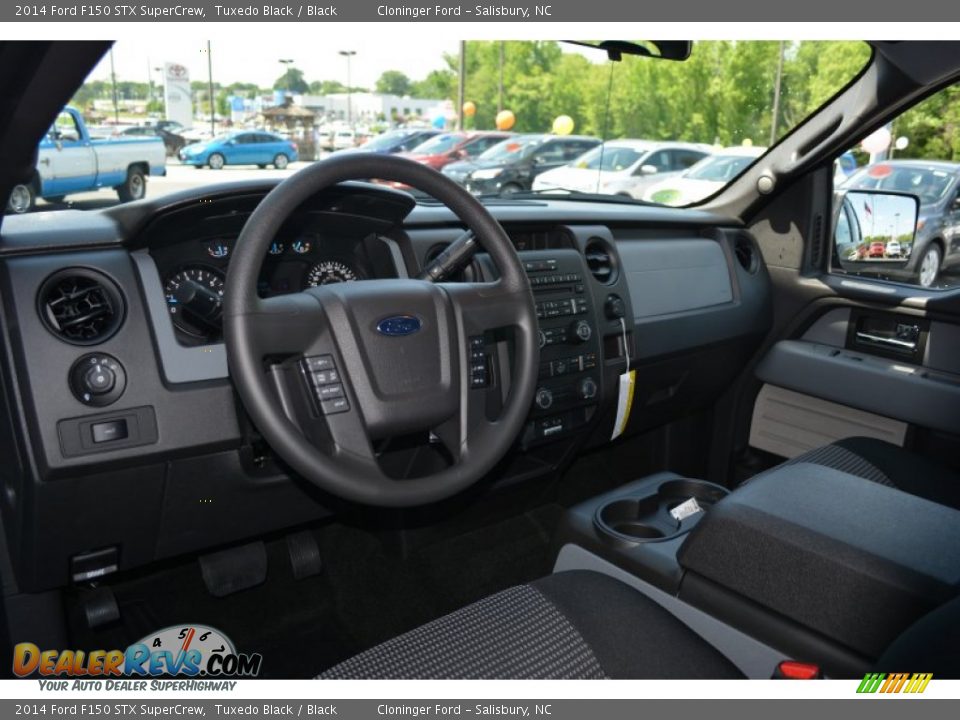 2014 Ford F150 STX SuperCrew Tuxedo Black / Black Photo #7