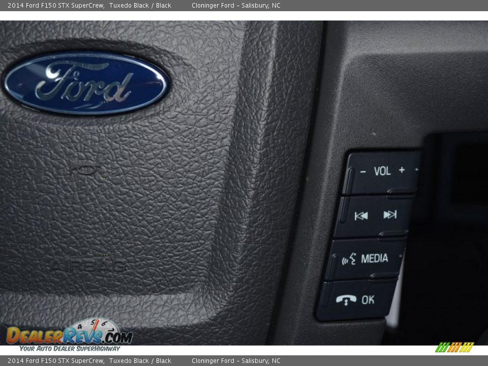 2014 Ford F150 STX SuperCrew Tuxedo Black / Black Photo #13