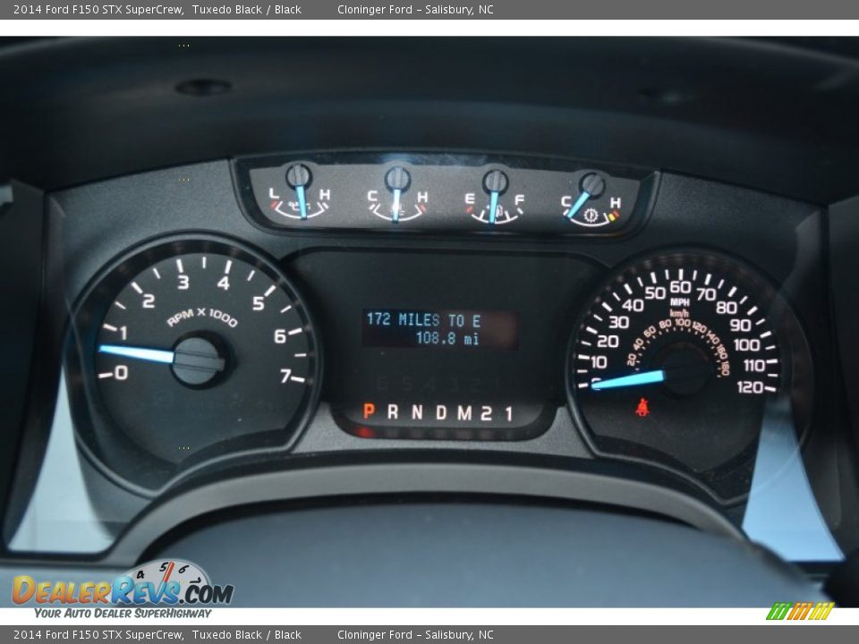 2014 Ford F150 STX SuperCrew Tuxedo Black / Black Photo #14