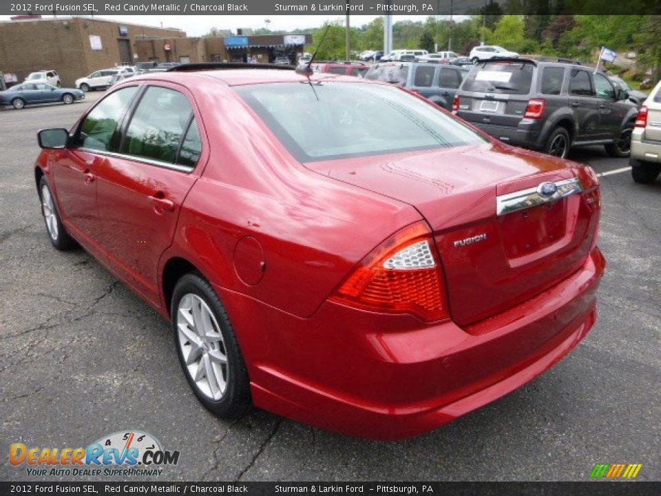 2012 Ford Fusion SEL Red Candy Metallic / Charcoal Black Photo #4