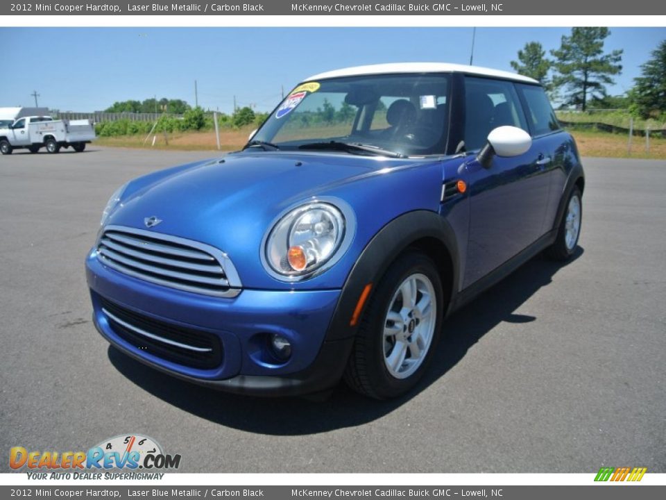 2012 Mini Cooper Hardtop Laser Blue Metallic / Carbon Black Photo #2