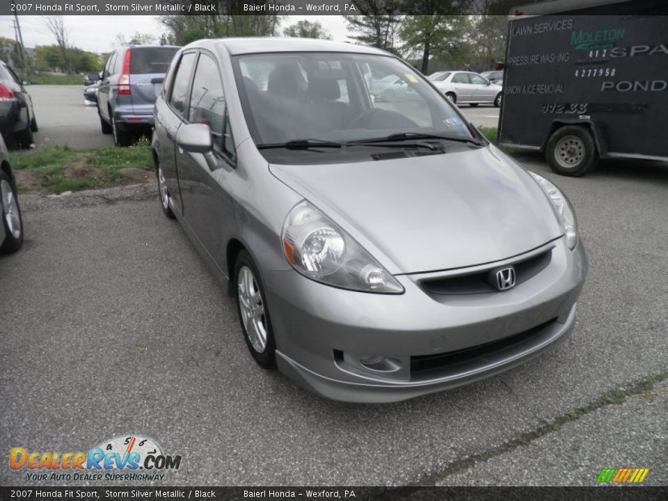 2007 Honda Fit Sport Storm Silver Metallic / Black Photo #1