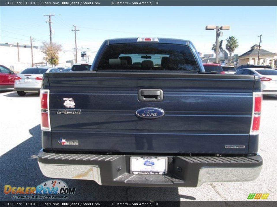 2014 Ford F150 XLT SuperCrew Blue Jeans / Steel Grey Photo #4