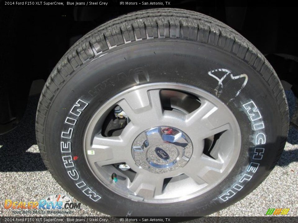 2014 Ford F150 XLT SuperCrew Blue Jeans / Steel Grey Photo #8