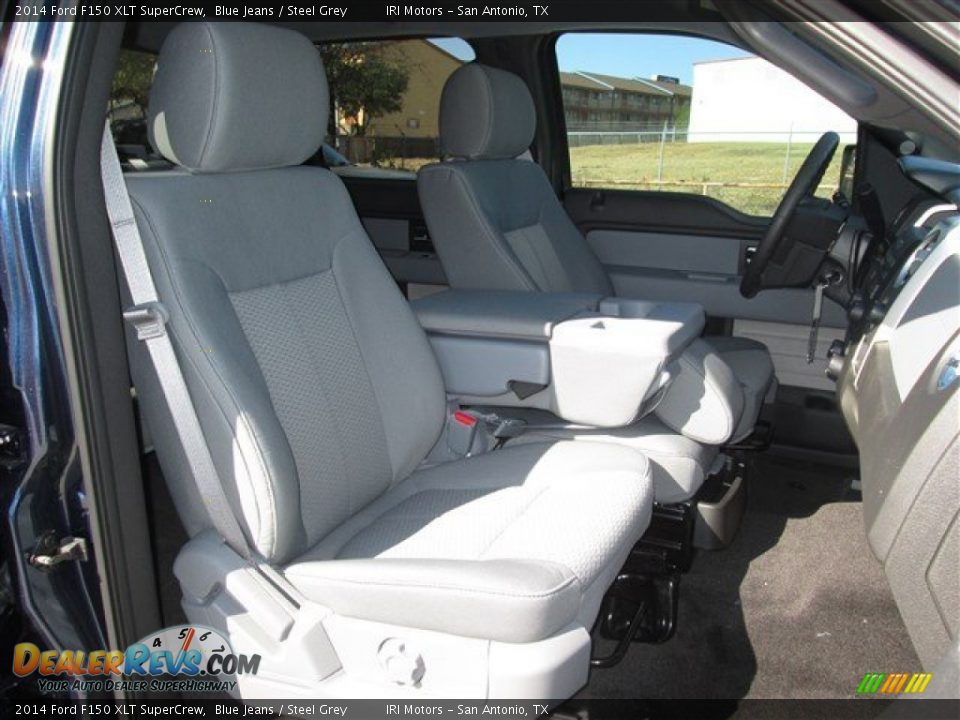 2014 Ford F150 XLT SuperCrew Blue Jeans / Steel Grey Photo #10