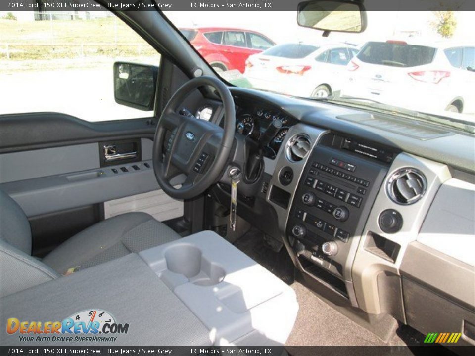 2014 Ford F150 XLT SuperCrew Blue Jeans / Steel Grey Photo #12
