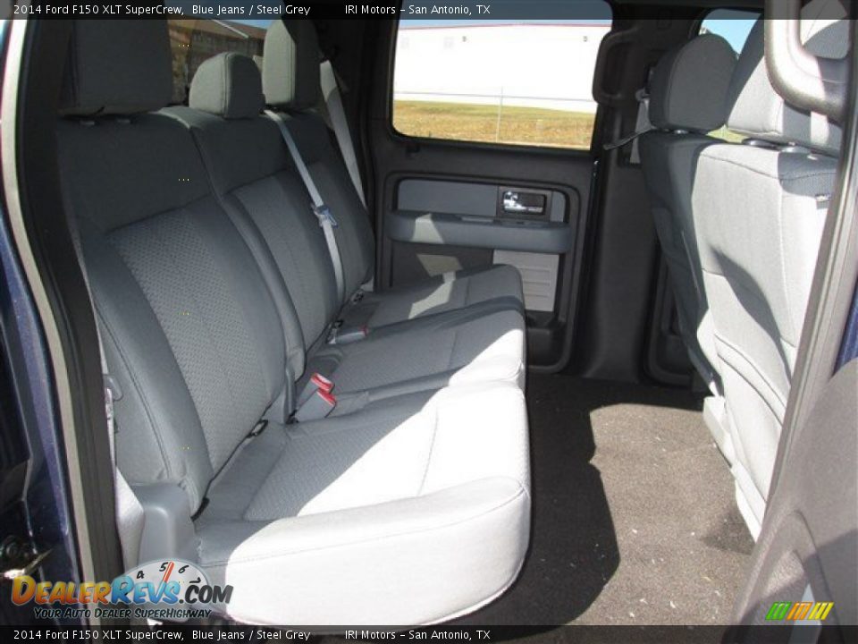 2014 Ford F150 XLT SuperCrew Blue Jeans / Steel Grey Photo #13