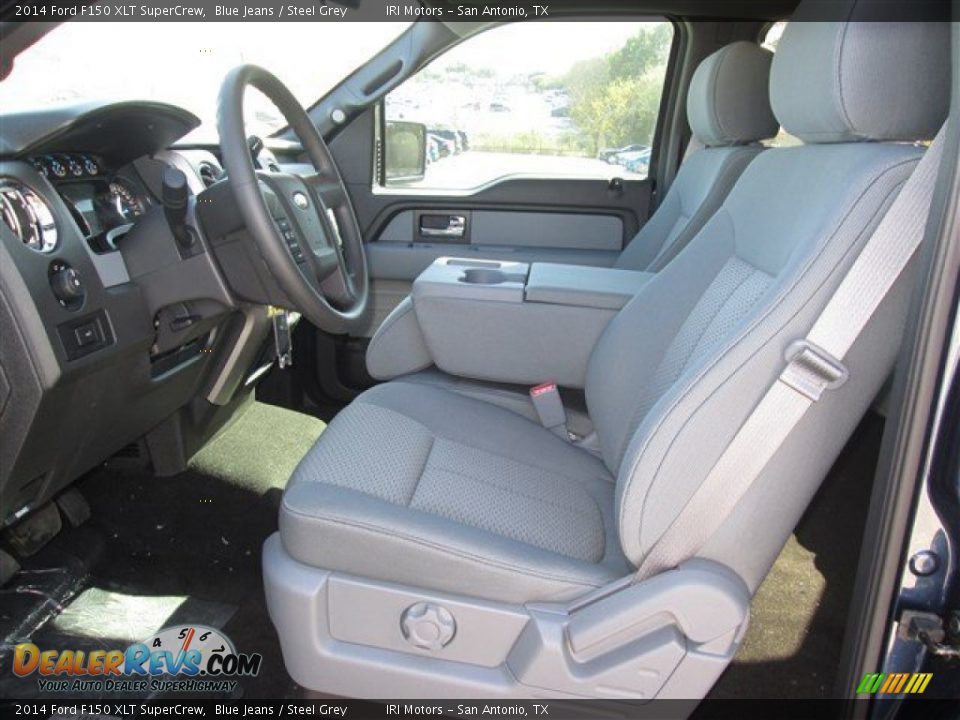 2014 Ford F150 XLT SuperCrew Blue Jeans / Steel Grey Photo #19