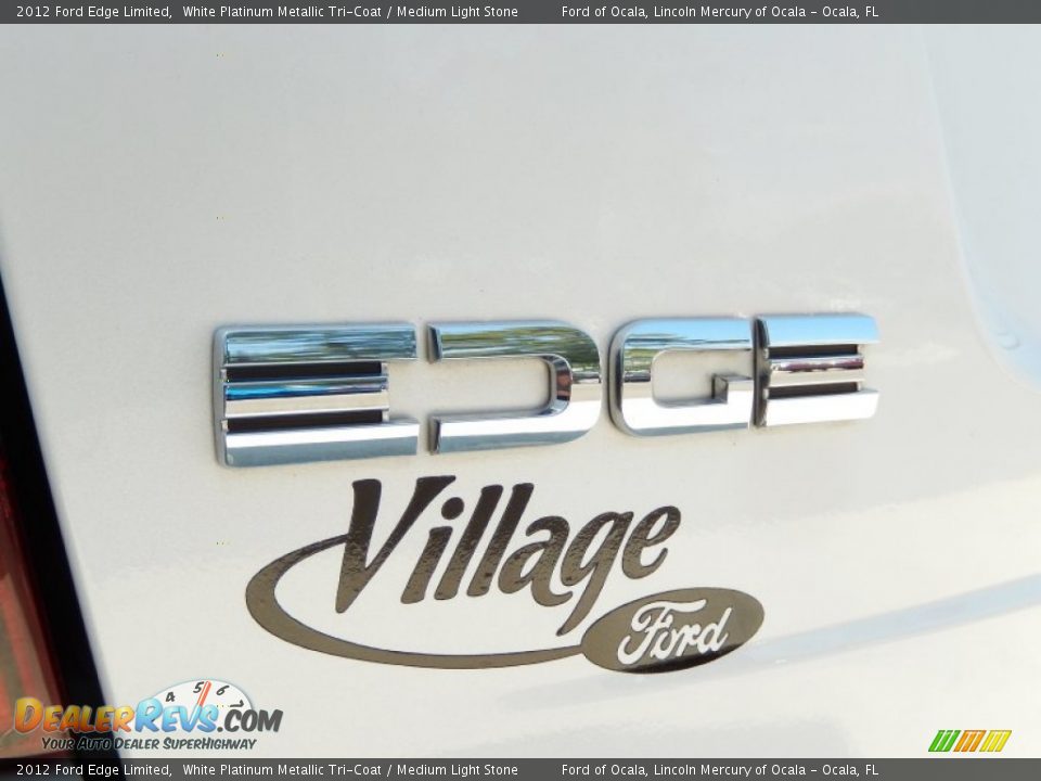 2012 Ford Edge Limited White Platinum Metallic Tri-Coat / Medium Light Stone Photo #8
