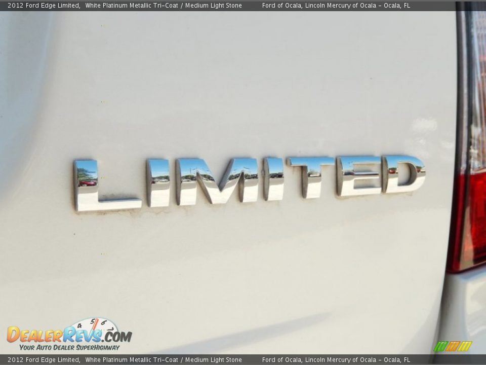2012 Ford Edge Limited White Platinum Metallic Tri-Coat / Medium Light Stone Photo #9