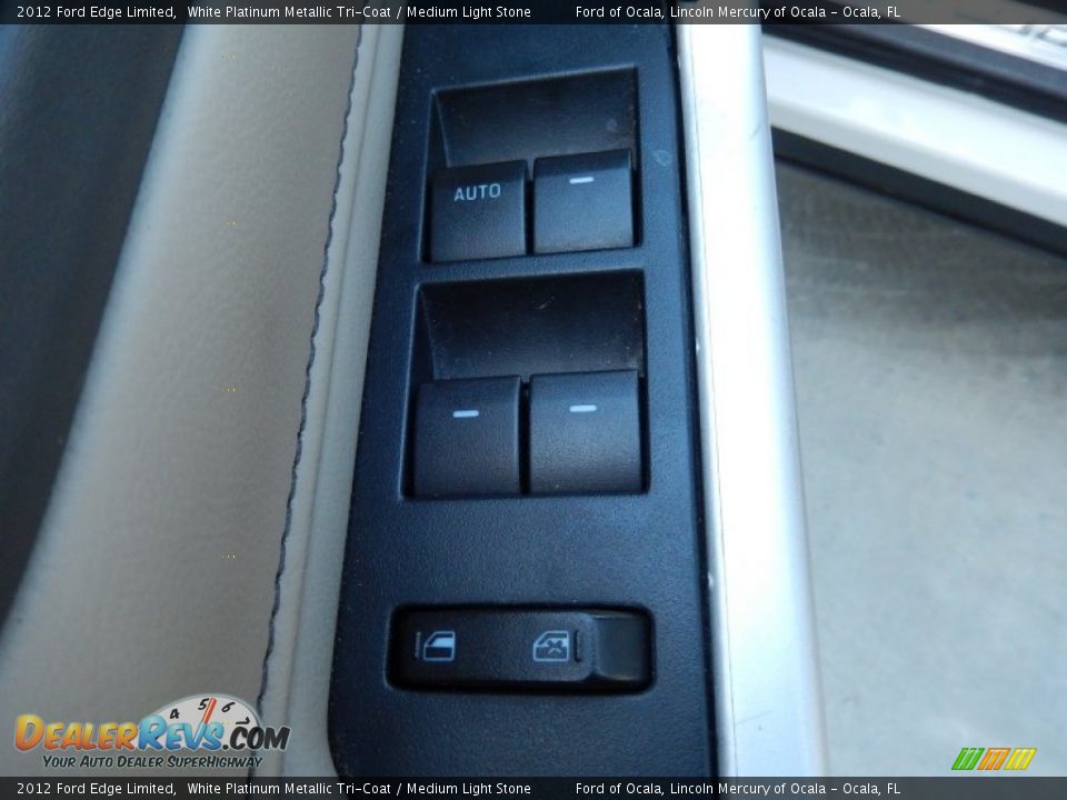2012 Ford Edge Limited White Platinum Metallic Tri-Coat / Medium Light Stone Photo #14
