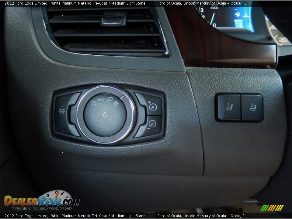 2012 Ford Edge Limited White Platinum Metallic Tri-Coat / Medium Light Stone Photo #23