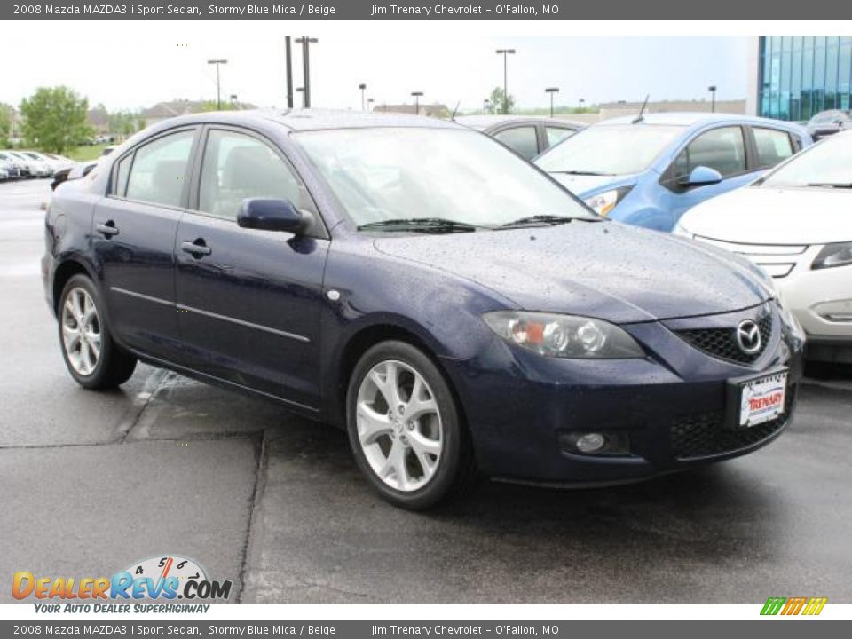 2008 Mazda MAZDA3 i Sport Sedan Stormy Blue Mica / Beige Photo #2