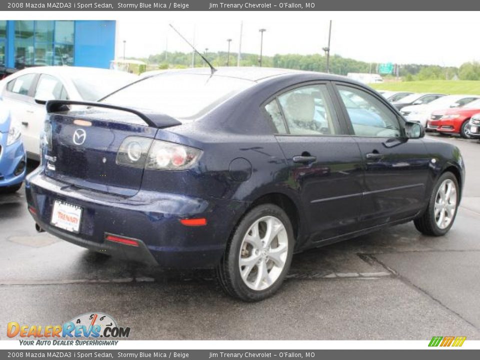 2008 Mazda MAZDA3 i Sport Sedan Stormy Blue Mica / Beige Photo #3