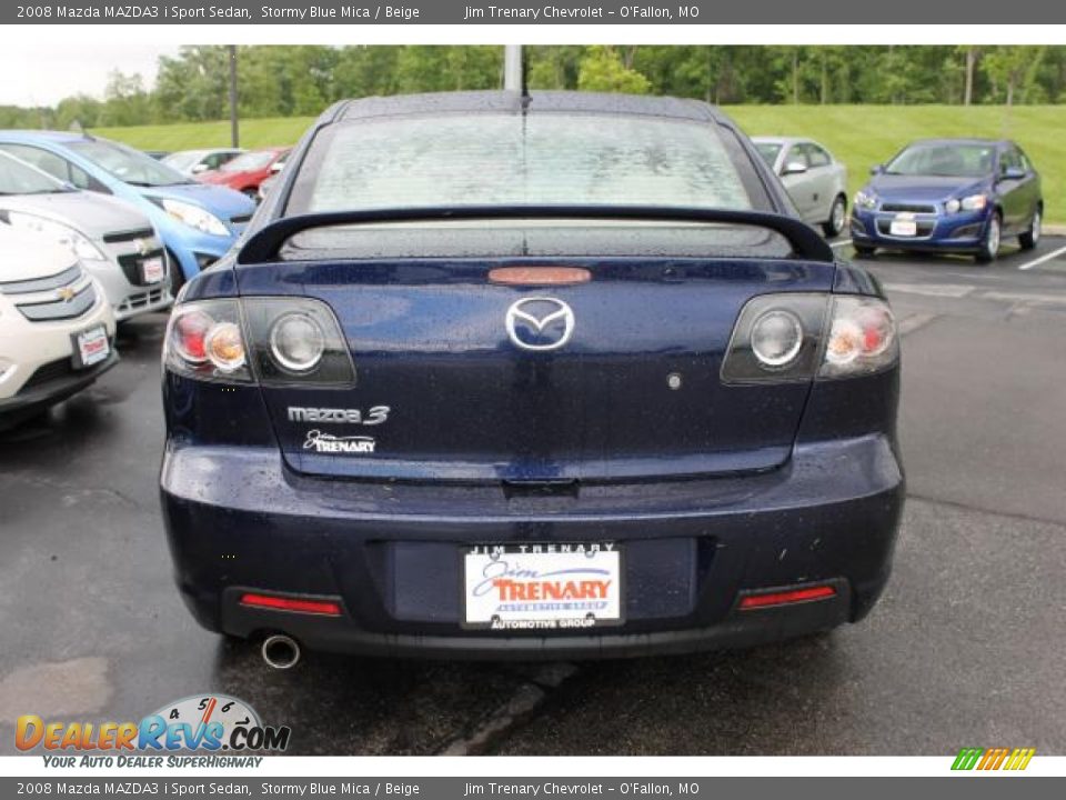 2008 Mazda MAZDA3 i Sport Sedan Stormy Blue Mica / Beige Photo #6