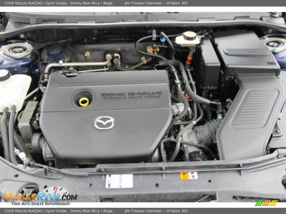 2008 Mazda MAZDA3 i Sport Sedan Stormy Blue Mica / Beige Photo #7