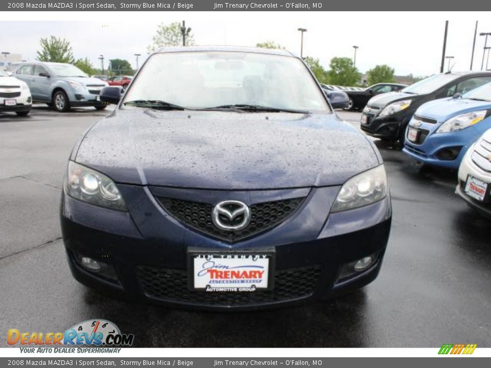 2008 Mazda MAZDA3 i Sport Sedan Stormy Blue Mica / Beige Photo #8