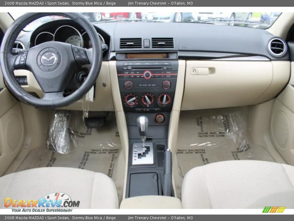 2008 Mazda MAZDA3 i Sport Sedan Stormy Blue Mica / Beige Photo #10