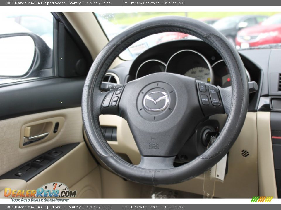 2008 Mazda MAZDA3 i Sport Sedan Stormy Blue Mica / Beige Photo #11