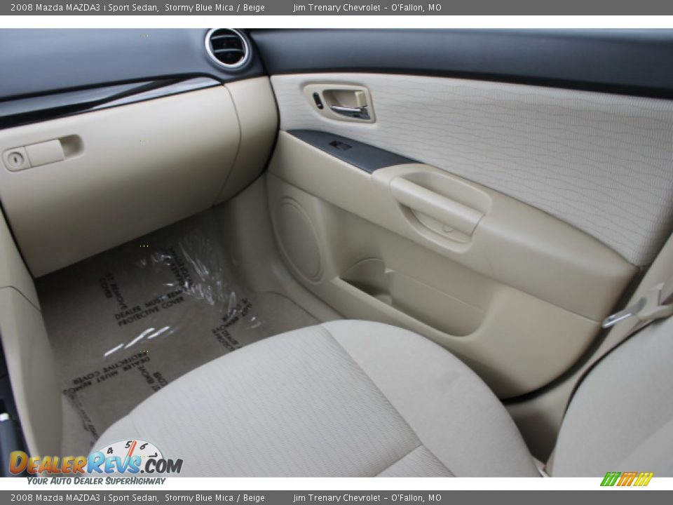 2008 Mazda MAZDA3 i Sport Sedan Stormy Blue Mica / Beige Photo #13