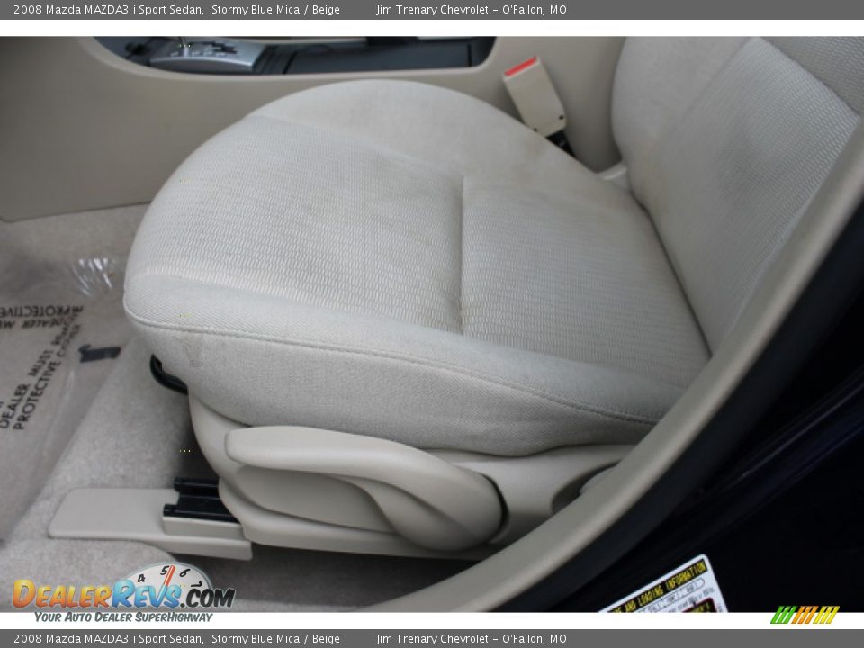 2008 Mazda MAZDA3 i Sport Sedan Stormy Blue Mica / Beige Photo #16